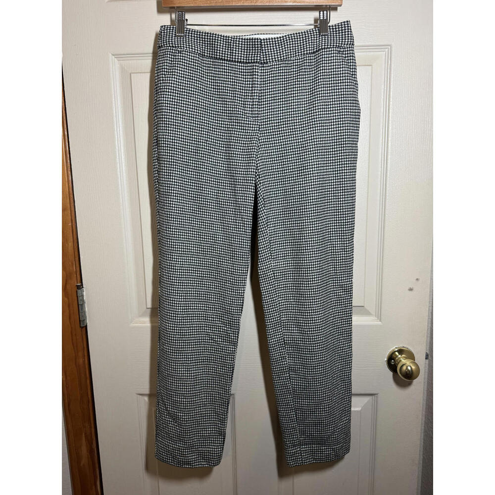 Talbots Women's Black and White Houndstooth Pants Size 4